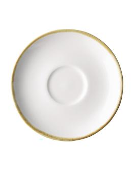 Tasse soucoupe - 6 pièces - Blanc - Ø 14 x H 2 CM - Olympia - FB989