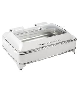 Chafing dish électrique - 8 Litres - H 25 x 59 x 45,5 CM - Inox/Verre - Olympia - GD128