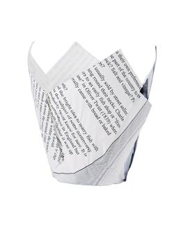 Sachet frites - Imprimé journal - 1100 pièces - Noir/Blanc - Ø 5 x H 17.5 x 17.5 CM - GK973