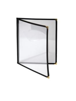 Porte menu - A4 - Noir - H 31,5 x 23,1 x 0,5 CM - Plastique - Olympia - E293