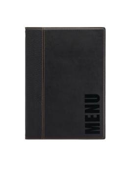 Chemise menu - A4 - Noir - H 33,7 x 24,5 x 0,5 CM - Similicuir - Securit - H713