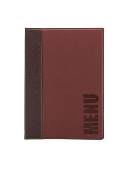 Menumap - A4 - Rood - H 33.9 x 24.5 x 0.5 CM - Pu Leer - Securit - H717