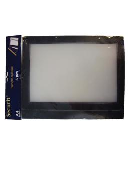 Chemise de menu à couverture supplémentaire - A4 - 5 pièces - Noir - H 32,2 x 26 x 0,1 CM - Plastique - Securit - H747