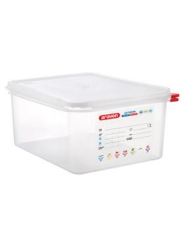 Boîte Alimentaire - 1/2 GN - 10 Litre - H 15 x 32.5 x 26.5 CM - Polypropylène - Transparent - -40°C / +95°C - Hermétique Verrouillable - Araven - 962322