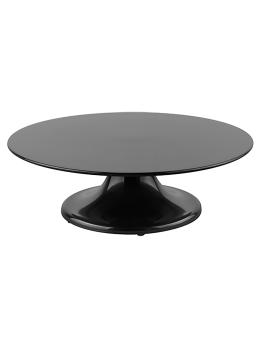 Présentoir à gâteaux - H 10 CM - 0,658 KG - Ø32 CM - Mélamine - Noir - 050052
