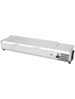 Vitrine réfrigérée set-up GN 1/3 - Inox - H 29 X 39,5 X 180,5 CM - Hendi - 233986