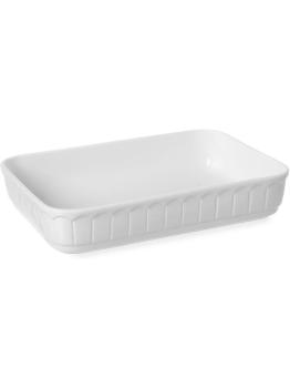 Plat à four Rustica rectangulaire - 4 pièces - Porcelaine - H 7.5 X 26 X 37.5 CM - Hendi - 786383