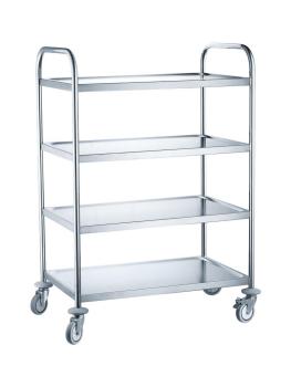 Serveerwagen - 4 niveau's - H 126 x 59 x 91 CM - Hendi - 810118