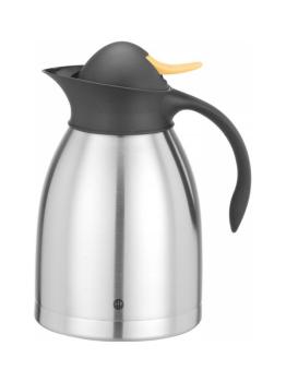 Pichet isotherme - Inox - Bouton poussoir Jaune - 1,5 litre - Hendi - 446621