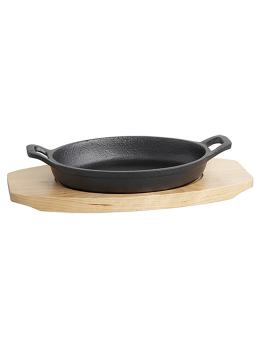 Plat de service Bistro - H 5,5 x 17 x 12 CM - 1 KG - Fonte - Noir - 861512