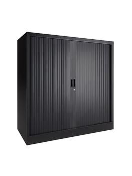 Armoire à portes roulantes - Noir - H 118 x 120 x 43 CM - Proflight