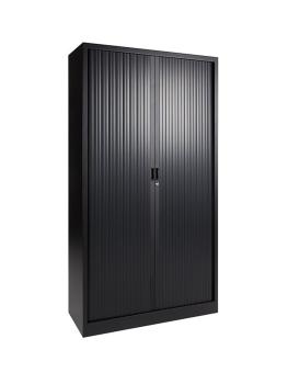 Armoire à portes roulantes - Noir - H 195 x 120 x 43 CM - Proflight