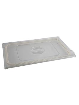 Couvercle Gastronorme - 1/1 GN - 53 x 32,5 CM - Polycarbonate - Transparent - -100°C / +100°C - Avec Bordure Silicone - Caterchef - 953018