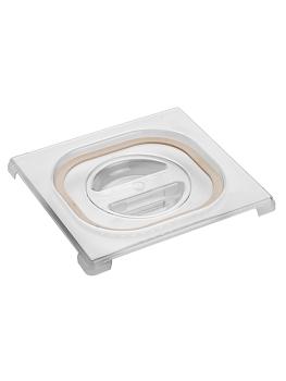 Couvercle Gastronorme - GN 1/6 - 17,6 x 16,2 CM - Polycarbonate - Transparent - -100°C / +100°C - Avec Bord Silicone - Caterchef - 953068