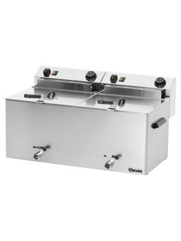 Friteuse - 2 x 10 Litres - Robinet de vidange - 400V - Bartscher - 162910