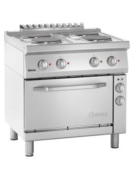 Cuisinière - 4 Foyers - Avec four - Fonte - Bartscher - 286225