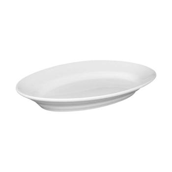 Plat de service Tivoli - Blanc - Porcelaine - L 28 x l 19 CM - Saturnia
