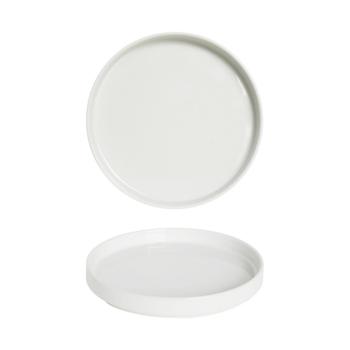 Assiette Oslo - Blanc - Porcelaine - Ø 24 CM - Saturnia