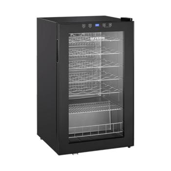 Wijnklimaatkast - 1 Zone - 33 Flessen - Glazen Deur - 1-Deurs - 95 L - Zwart - Severin