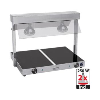 Plaque chauffante M/Bridge - H 46.9 x 73.1 x 52.6 CM - 14 KG - 220 - 240 V - 1020 W - Inox - +30°C / +85°C - Caterchef - 688620
