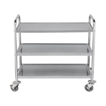 Chariot de service - H 94 x 85,5 x 53,5 CM - 14 KG - Inox - Caterchef - 535002
