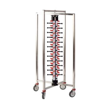 Bordenrek Inklapbaar - H 127 x 48 x 48 CM - 14.5 KG - RVS - Plate Mate - 556036