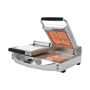 Contact grill Duo - H 17.6 x 61.7 x 45.9 CM - 17 KG - 220 - 240 V - 3000 W - Inox - Lisse - +120°C / +400°C - Céramique - SpidoCook - 596045