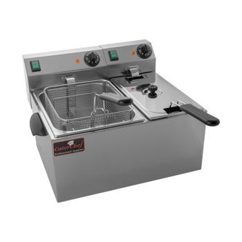 Friteuse - H 31 x 52 x 43 CM - 10 KG - 220 - 240 V - 3250 / 2000 W - Inox - 4 Litres - Electrique - Caterchef - 680058
