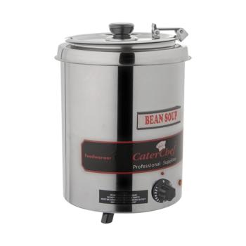 Marmite à soupe - H 35,2 CM - 3,32 KG - Ø28,5 CM - 220 - 240 V - 300 W - Inox - 5,7 Litre - Couvercle à charnière - Caterchef - 680105