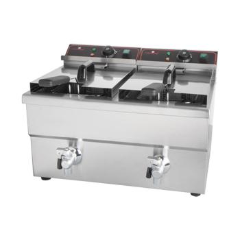 Friteuse - H 40,5 x 57,6 x 46,9 CM - 17,5 KG - 220 - 240 V - 3250 W - Inox - 8 Litres - Electrique - Caterchef - 688828