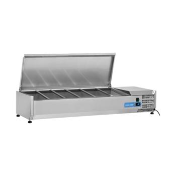 Vitrine réfrigérée - H 28.1 x 140 x 39.5 CM - 26.5 KG - 220 - 240 V - 160 W - Statique - R600A - Inox - 53 Litre - +2°C / +8°C - Cool Head - 712027