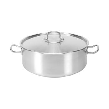 Cocotte Basse - H 14 CM - 3.8 KG - Ø35 CM - Inox 18/10 - 13.6 Litre - Standard - Pujadas - 720029