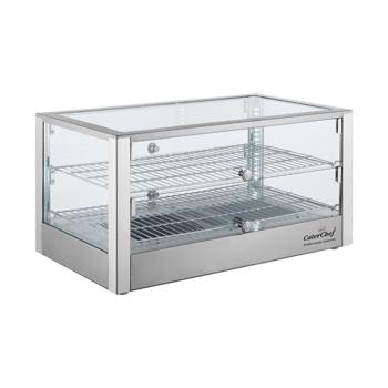 Vitrine chauffante - H 37,6 x 70 x 40 CM - 8 KG - 220 - 240 V - 1000 W - Inox - +30°C / +90°C - Caterchef - 680045