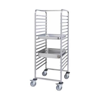 Chariot à étagères - H 171 x 66 x 75,5 CM - 25 KG - Inox - 921061