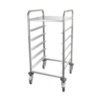 Chariot panier lave-vaisselle - H 116 x 64 x 63,3 CM - 17 KG - Inox - 921151