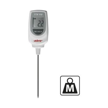 Jauge de Température à Coeur - H 1.7 x 4.2 CM - 0.1 KG - 18 CM - Acrylonitrile-Butadiène-Styrène (Abs) - -50°C / +350°C - Ebro - 926008