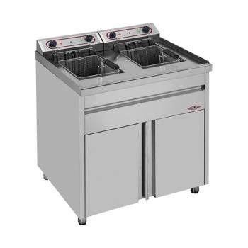 Friteuse - H 90 x 80 x 70 CM - 50 KG - 380 - 415 - Sans - Prise V - 11000 W - Inox - 20 Litre - Electrique - Stilfer - 527022