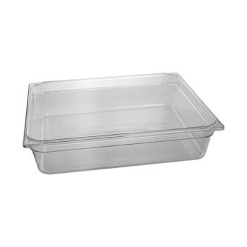 Bac gastronorme - 2/1 GN - 43 Litres - H 15 x 65 x 53 CM - Polycarbonate - Transparent - -40°C / +100°C - Caterchef - 953001
