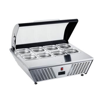 Vitrine réfrigérée - H 32,8 x 61,2 x 76,7 CM - 25 KG - 220 - 240 V - 105 W - Statique - R600A - Inox - 67 Litre - +2°C / +12°C - CaterCool - 712020