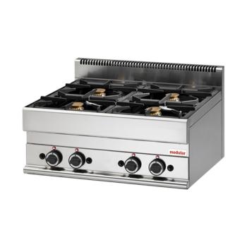 Cuisinière - H 28 x 70 x 65 CM - 34 KG - Gaz Naturel - 17,2 CM - Inox - Gaz - Modulaire - 316004