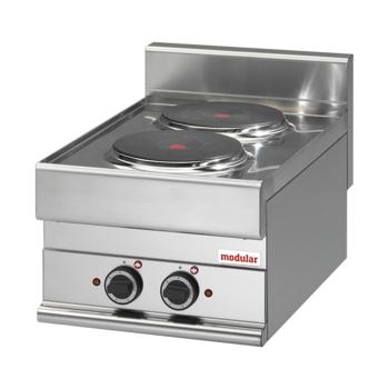 Cuisinière - H 28 x 40 x 65 CM - 17 KG - 380 - 415 - Sans - Prise V - 5200 W - Inox - Electrique - Modulaire - 316012