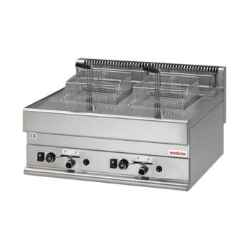 Friteuse - H 28 x 70 x 65 CM - 38 KG - Gaz Naturel - 12,6 CM - Inox - 8 Litres - Gaz - Modulaire - 316045
