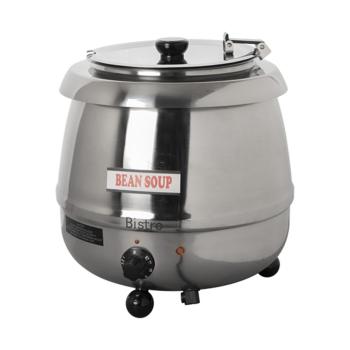 Marmite à soupe - H 36,6 CM - 4,42 KG - Ø38,5 CM - 220 - 240 V - 475 W - Inox - 10 Litre - Couvercle à charnière - Bistro - 537105