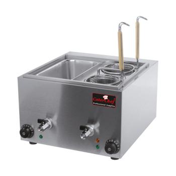 Cuiseur à pâtes - H 31 x 42,2 x 51 CM - 9,4 KG - 220 - 240 V - 3000 W - Inox - 8,8 Litre - +30°C / +100°C - Cater Chef - 688240