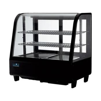 Vitrine réfrigérée - H 67,5 x 68,2 x 45 CM - 39 KG - 220 - 240 V - 160 W - Ventilée - R600A - Noir - 100 Litre - +1°C / +12°C - CaterCool - 712060
