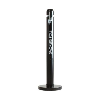Rokerszuil - H 107.9 CM - 9.35 KG - Ø32.4 CM - Aluminium - Zwart - Rubbermaid - RM3802