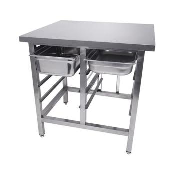 Table de travail / support - 1/1 GN - 8 niveaux - H 90 x L 90 x P 70 CM - acier inoxydable - G-Line