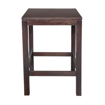 Table de poker - Pub 4 faces - Noyer - 70x70 CM