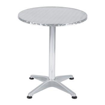 Table - Gris - Ø 60 x H 72 CM - Inox/Aluminium - Bolero - U425