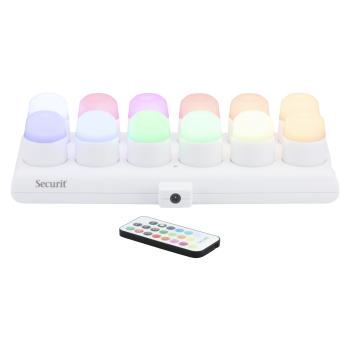 Theelicht Set - Amsterdam - Led - 12 Kleuren - Securit